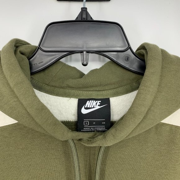 Nike Hoodie Colorblock Green Retro Popover Pullover Long Sleeve - Picture 4 of 10